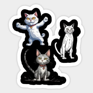 Strong independent cats Sticker